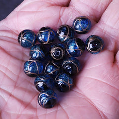 10mm Glass gold foil (blue) KOEEK - KOEEK