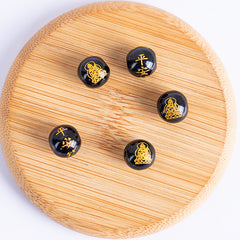 10mm Peaceful amulet natal Buddha (black) KOEEK - KOEEK