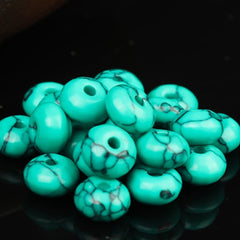 5mm Turquoise spacer abacus beads, green, diameter 8mm KOEEK - KOEEK