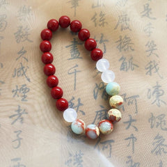 Cinnabar Shoushan Stone Bracelet KOEEK - KOEEK