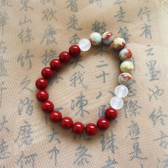Cinnabar Shoushan Stone Bracelet KOEEK - KOEEK