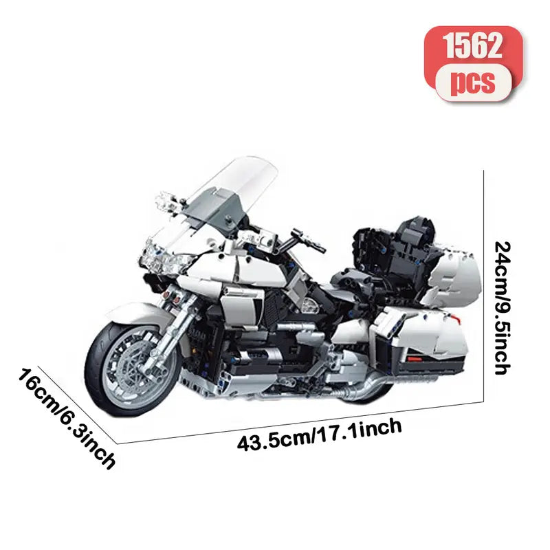 1562pcs Technic Motorcycle Building Blocks Set - Movable Model, Durable ABS Construction Toy, Creative Home Decor, Ideal New Year/Christmas/Birthday Gift for Friends KOEEK - KOEEK