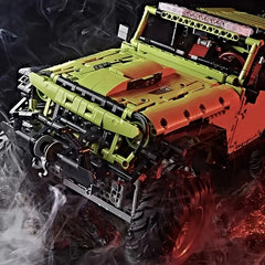 2343pcs Green Super Buggy Building Block Model, ABS Material, Movie Theme, Off-Road Vehicle Replica, DIY Christmas Birthday Gift, Stackable Interlocking Toy, Collectible Display for Living Room Bedroom KOEEK - KOEEK