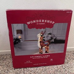 Wondershop Target 32” Tall Lit Tinsel Llama Christmas Light Yard Decor In Box WONDERSHOP - KOEEK
