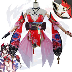 Sparkle Cosplay Dress Anime Honkai Star Rail Sparkle Costume Mask Wig Full Set 07FC0E-D4 - KOEEK