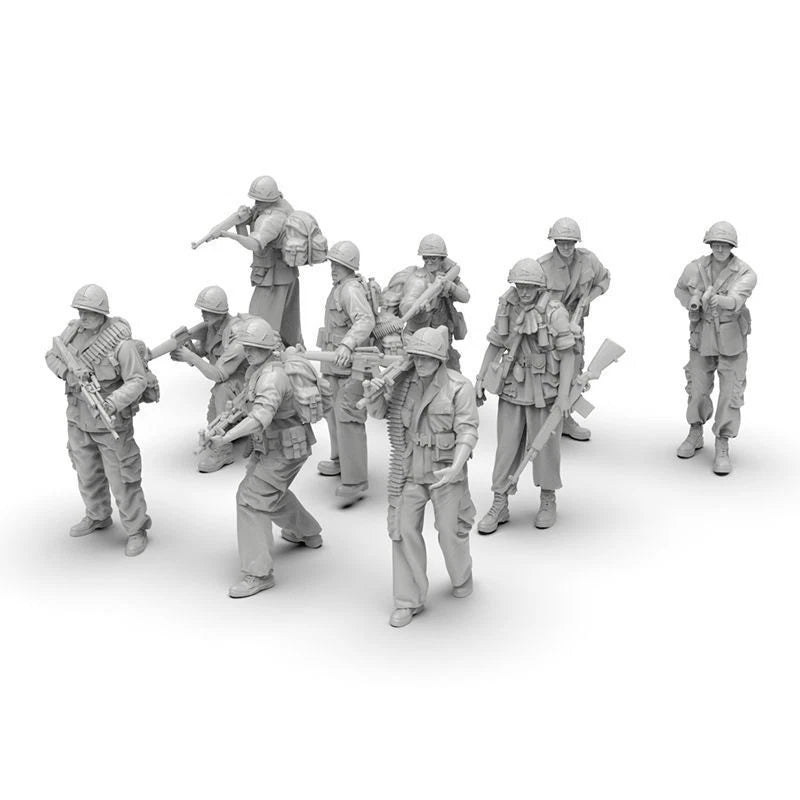 10pcs1/64WWII US Army Soldier Figures Military Unpainted Model MiniatureMilitary 07FC0E-D4 - KOEEK