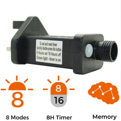 6M/10M 120/300/400/800 LED Icicle Christmas Fairy Lights (Warm/Cool/Blue/B&W) 07FC0E-D4 - KOEEK