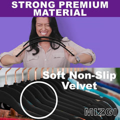 High-quality velvet hangers (60 pieces) Durable non-slip felt hangers 07FC0E-D4 - KOEEK