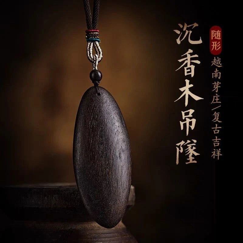 Vietnam Agarwood Pendant Natural Old Wood Necklace For Men Women 07FC0E-D4 - KOEEK