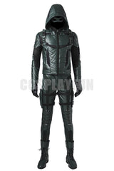 Anime The Green Arrow Season 5 Oliver Queen Cosplay Costume Full Set 07FC0E-D4 - KOEEK