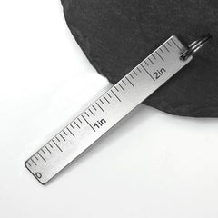 EDC Titanium Ruler Measuring Range in/ cm Ruler Keychain Pendant with Key Ring 07FC0E-D4 - KOEEK