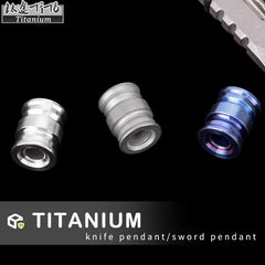 Titanium Alloy Pendant Tassel Rope Knife Titanium Alloy Beads Camping EDC Tool 07FC0E-D4 - KOEEK