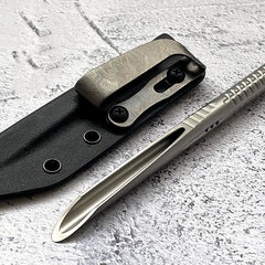 Titanium Outdoor Multi Tool EDC Tea Knife Ice Pick Tea Cake Pick with K Sheath 07FC0E-D4 - KOEEK