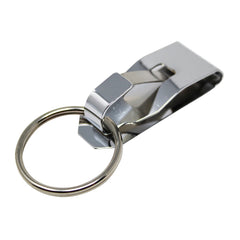2 Pcs Secure Belt Clip Key Holder w Metal Hook & Heavy Duty 1 1/4" Keychain Ring 07FC0E-D4 - KOEEK