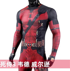 Marvel Deadpool 3 Wade Winston Wilson Cosplay Costume Suit Jumpsuit Halloween 07FC0E-D4 - KOEEK
