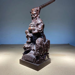 Agarwood Chinese Deity Sculpture Home Decor Statue 07FC0E-D4 - KOEEK
