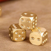 5pcs Solid Brass Polyhedral Dice Club Board Game Party Supplies Necessary EDC EDC - KOEEK