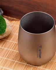 120ML EDC Double Wall Titanium Water Tea Coffee Cup Insulated Drinking Cup Mug 07FC0E-D4 - KOEEK