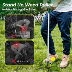 Walensee Weed Puller, Stand Up Weeder Hand Tool, Long Handle Garden Weeding Tool 07FC0E-D4 - KOEEK