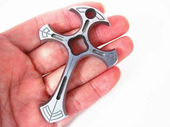 Hot High Chromium Steel Cross Keychain Necklace Men's Decorative Pendant EDC 07FC0E-D4 - KOEEK