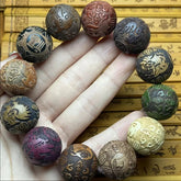 20mm Natural Wood Colorful Prayer Beads Men Woman Buddha Bracelet Jewelry 07FC0E-D4 - KOEEK