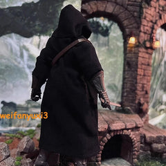 1/12 Black Wired Cloak Cape for 6" 7" Four Houseman Knight Warrior (No figure) 07FC0E-D4 - KOEEK