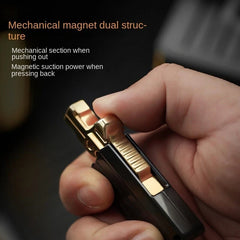 MUYI Embroidered Spring Knife EDC Metal Mechanical Magnet Double Structure Push 07FC0E-D4 - KOEEK