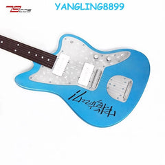 Girls Band Cry MOMOKA KAWARAGI Cosplay Guitar Blue Halloween Handheld Prop 100cm 07FC0E-D4 - KOEEK