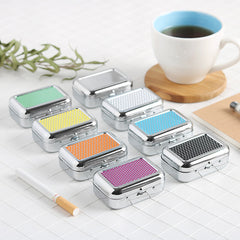 Portable EDC Ashtray Metal Pocket Ashtray Mini Ashtray With Lid Cigaretbe Gifts 07FC0E-D4 - KOEEK