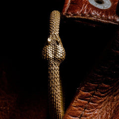 Brass Brass Snake Ring Keychain Bite Ouroboros Key Pendant Mens Gift 07FC0E-D4 - KOEEK