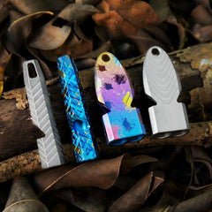 Titanium Emergency Whistle EDC Safety Survival Whistle Outdoor Pet Training Gift 07FC0E-D4 - KOEEK