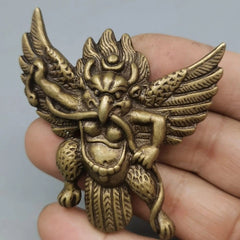 Tibetan Ritual Garuda Pendant Amulet Brass Bird Necklace Collectible 07FC0E-D4 - KOEEK