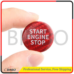 Carbon Fiber Stop Start Button Cap Cover Red for 2019-2010 BMW G20 G28 3 Series 07FC0E-D4 - KOEEK