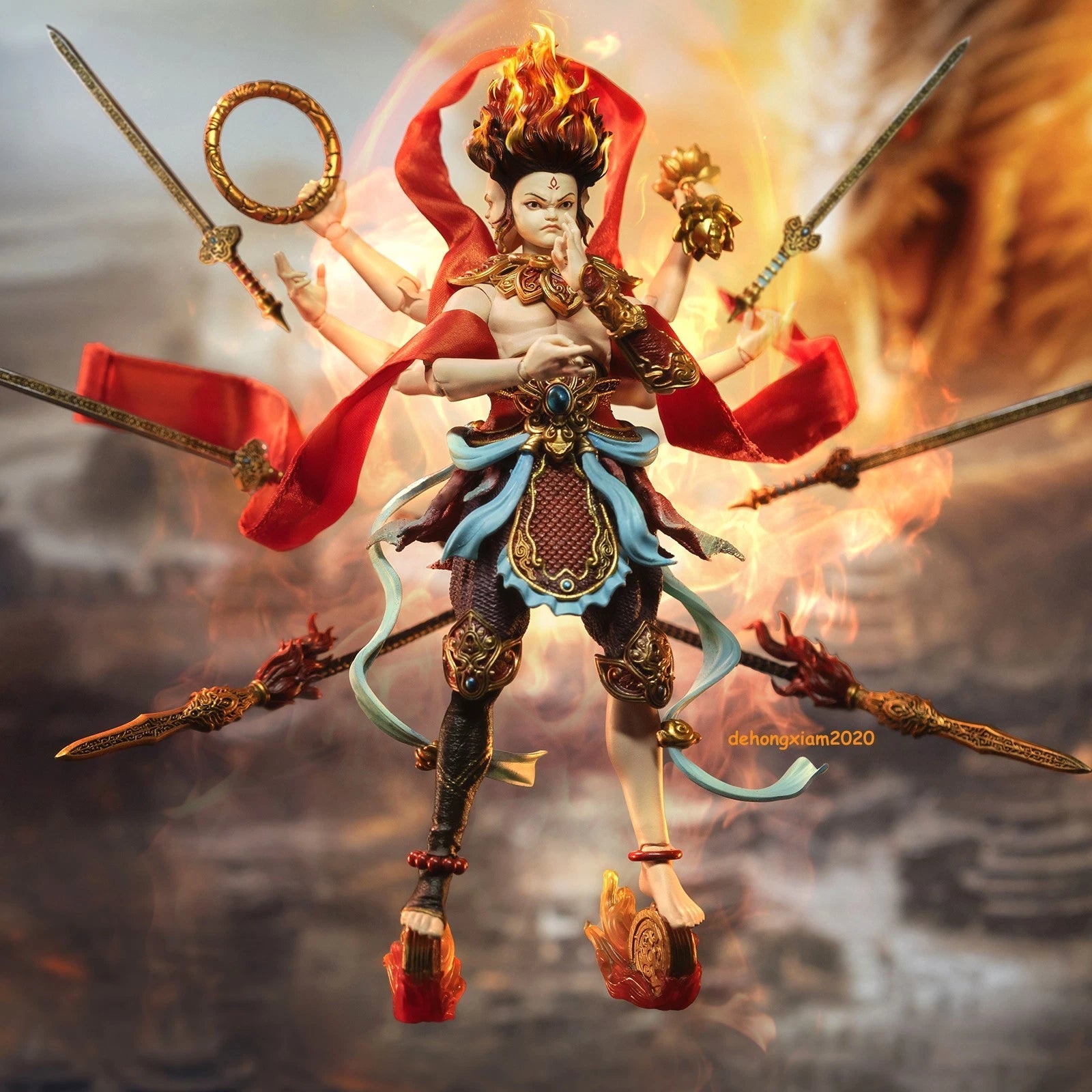 FancyRealm 1/12 FENGSHEN NEZHA Action Figure Model Doll Toy IN STOCK Deluxe Ver FANCYREALM - KOEEK