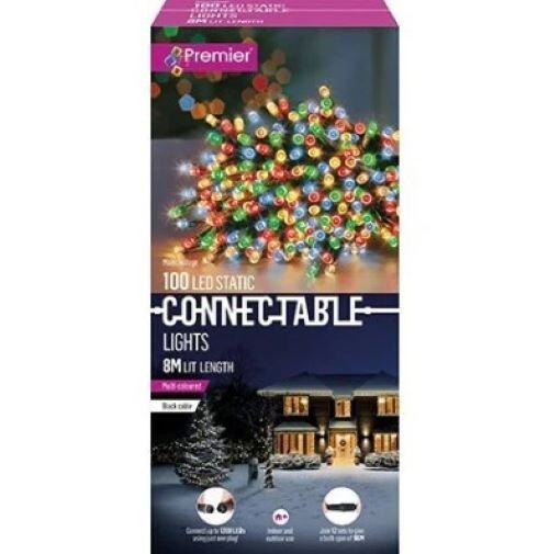 Premier LI213482M 100 LED Connectable Lights - Multi-Coloured PREMIER - KOEEK