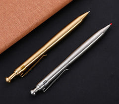 Gear Press Pocket Ball Pen Outdoor Portable Signature Pen Metal G2 Refill EDC 07FC0E-D4 - KOEEK