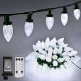 C9 Christmas String Lights 66ft 100 LED Strawberry Lights UL Plug C9 String L... 07FC0E-D4 - KOEEK