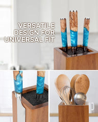 Magnetic Knife Holder 360° Rotating Wooden Universal Knife Holder 07FC0E-D4 - KOEEK