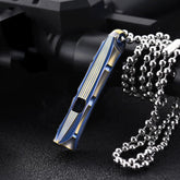 EDC Titanium Alloy Safty Whistle Pendant Necklace Keychain Outdoor Survival Tool 07FC0E-D4 - KOEEK