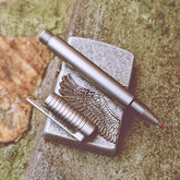 EDC Titanium Pocket Signature Pen Ballpoint Pen Outdoor Portable Travel Tools 07FC0E-D4 - KOEEK