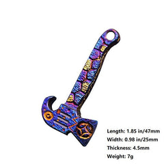 Handmade Titanium Keychain Necklace Pendant Pry Bar Crowbar Bottle Opener EDC 07FC0E-D4 - KOEEK