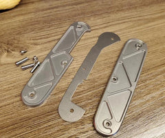 DIY Titanium Alloy Handle Scales for 91MM Victorinox Swiss Army Knife Tool 07FC0E-D4 - KOEEK