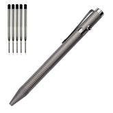 Titanium Alloy Bolt Action Pocket Ball Pen Signature Tactical EDC Pen G2 Refill 07FC0E-D4 - KOEEK