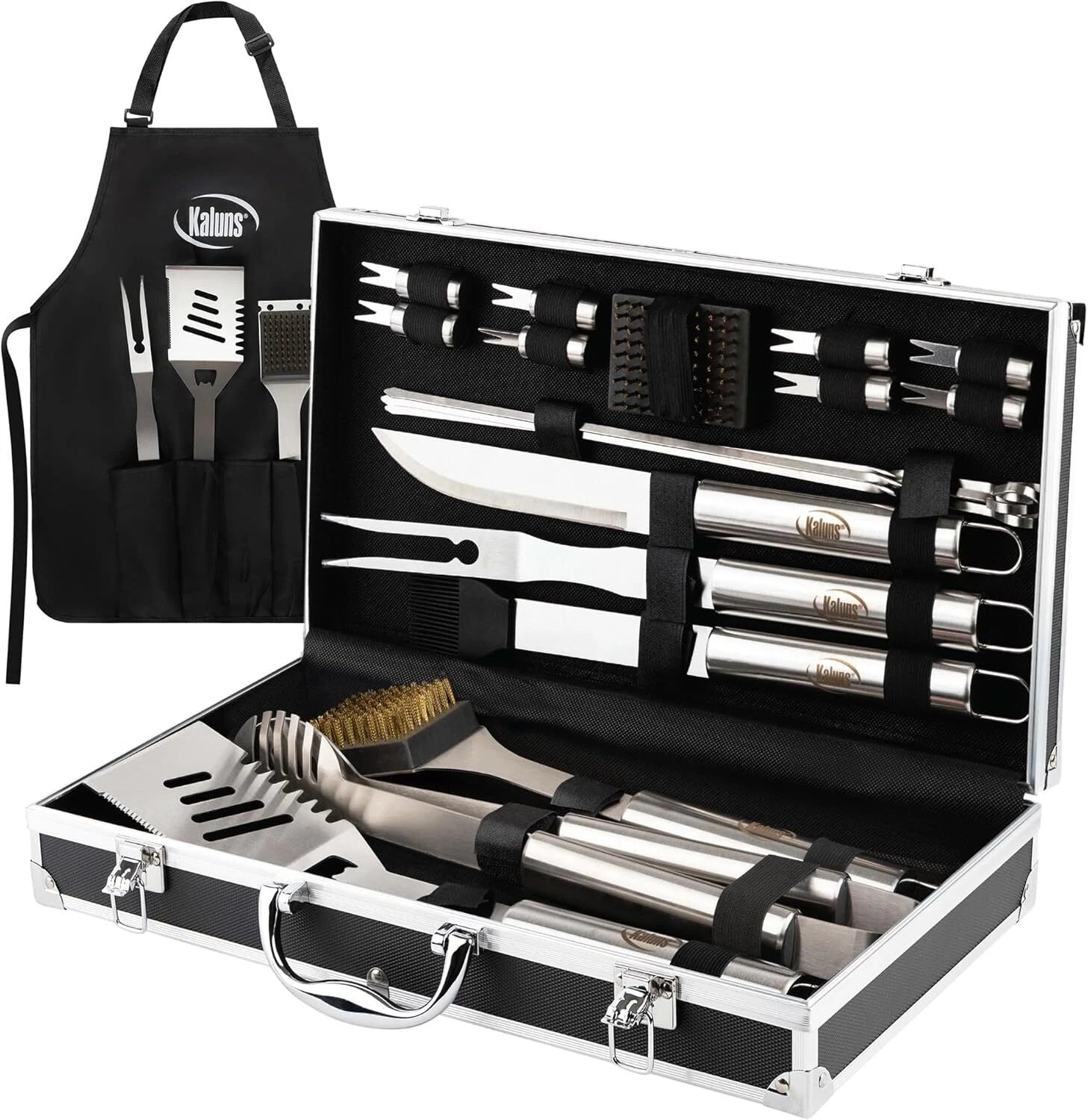 Grilling Accessories, Dad Gifts for Fathers Day Grilling Gifts, Heavy Stainless 07FC0E-D4 - KOEEK