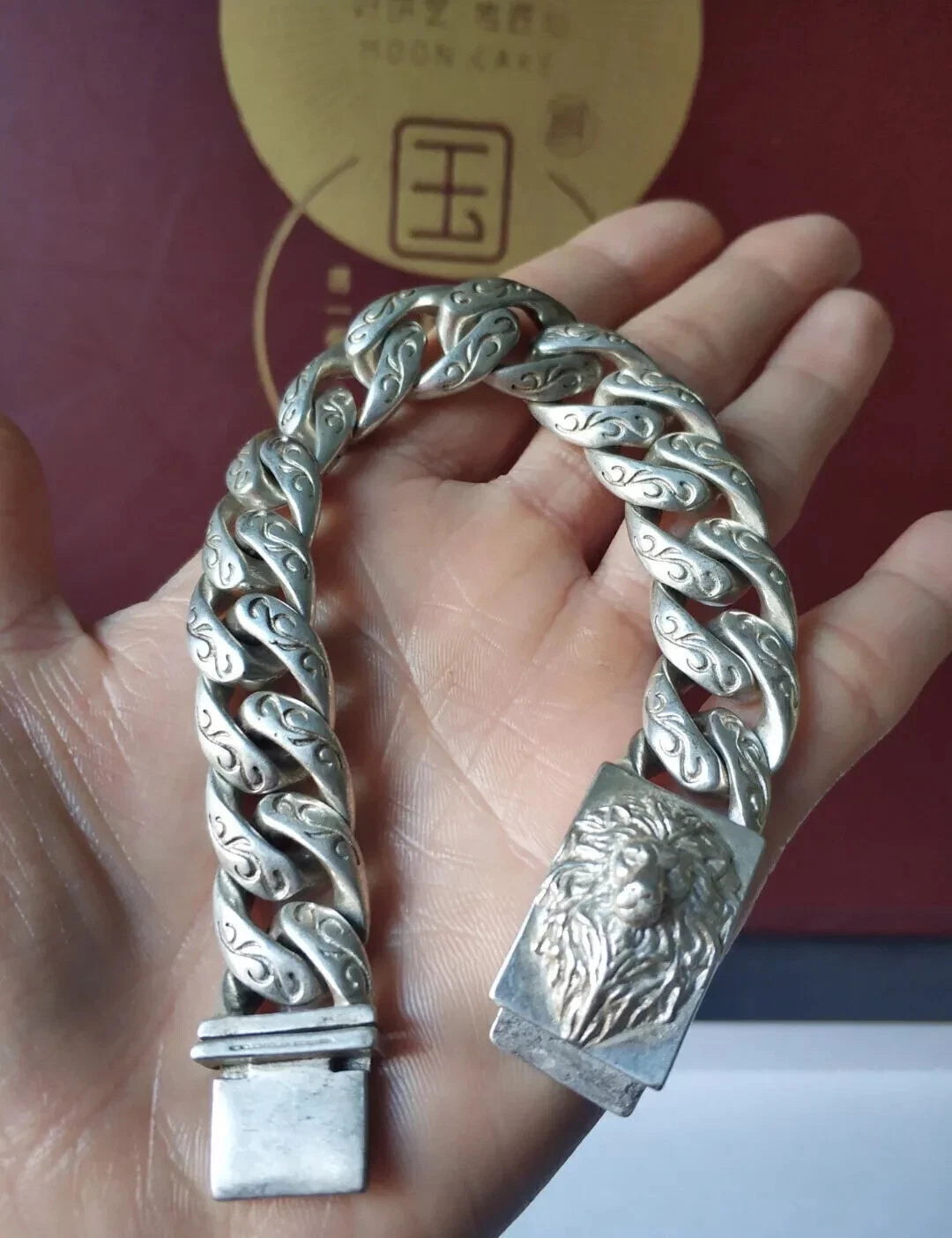 Men's 925 Silver Plated Bracelet. Length 8.6 inches 07FC0E-D4 - KOEEK