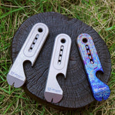 EDC Titanium Alloy Keychain Multi Tools Crowbar Pry Bar Portable Bottle Opener 07FC0E-D4 - KOEEK