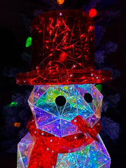 ! Prismatic Iridescent LED Light-up Snowman 16" Great Holiday Item! 07FC0E-D4 - KOEEK