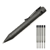 Solid Aluminium Alloy Pocket Ballpoint Pen Office Signature Pen Outdoor EDC Pen 07FC0E-D4 - KOEEK
