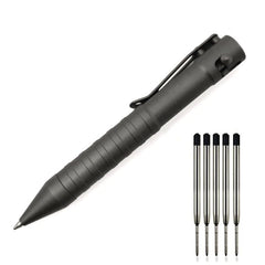 Solid Aluminium Alloy Pocket Ballpoint Pen Office Signature Pen Outdoor EDC Pen 07FC0E-D4 - KOEEK
