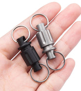 Mini Titanium Alloy Insert Buckle Gimbal Ring Portable Double Keyring Cutter EDC 07FC0E-D4 - KOEEK